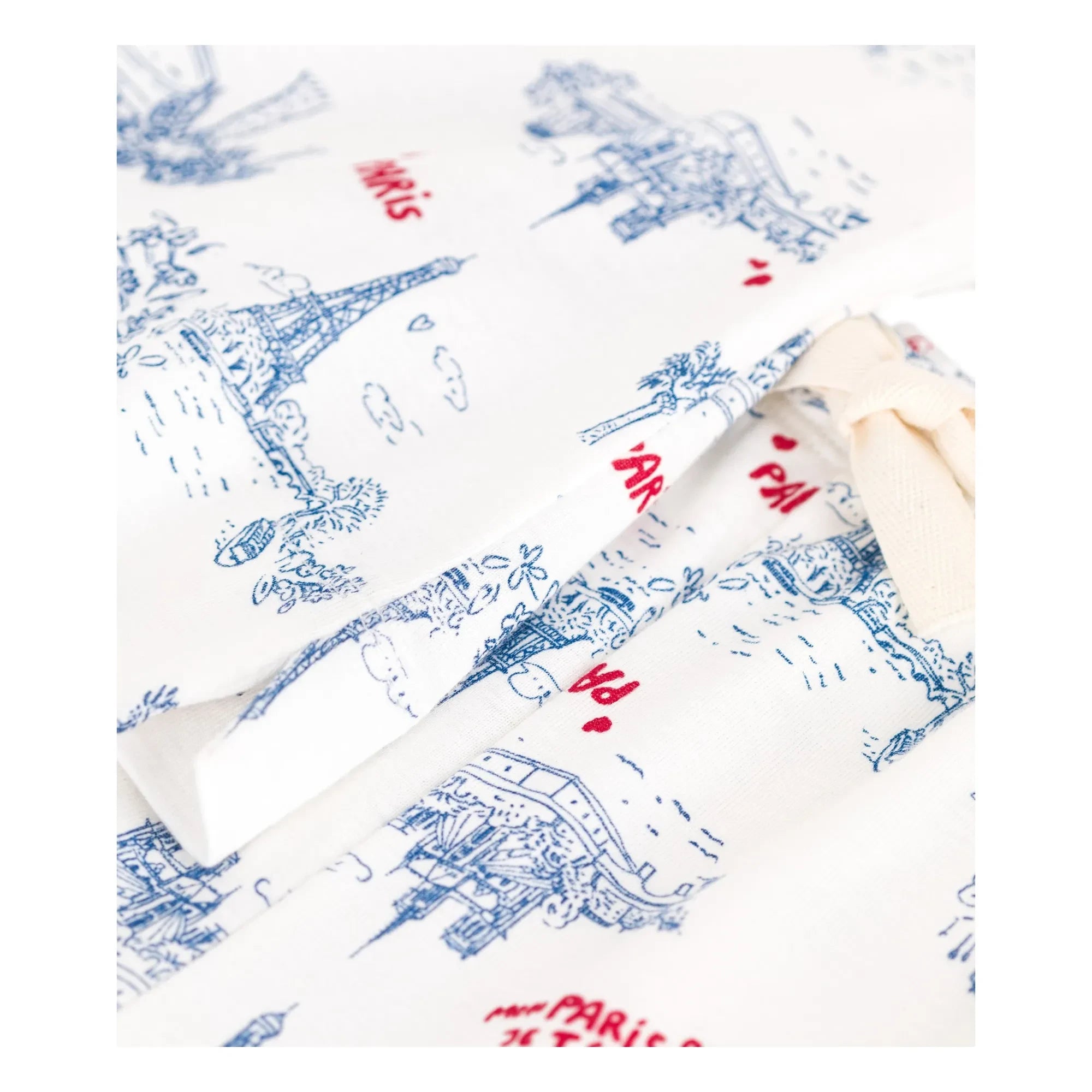 Petit Bateau - Kırık Organik Pamuklu Pijama Şortu | Ecru
