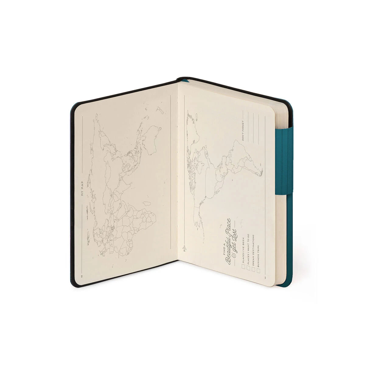 Legami - Lined Notebook with Monochrome Soft Cover - Deep Teal - My Notebook