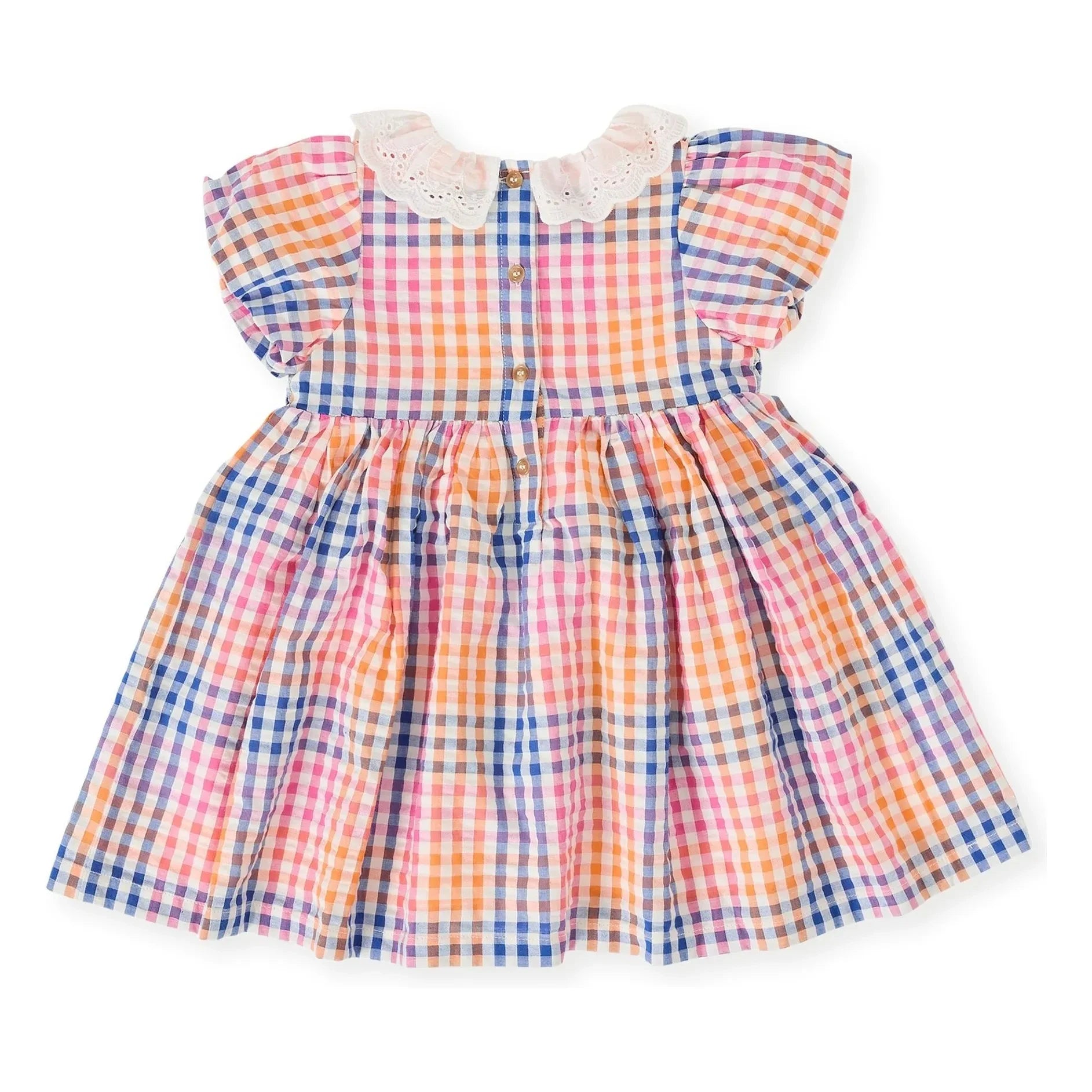 Goldie + Ace - Plissiertes Kleid Carreaux | Blau