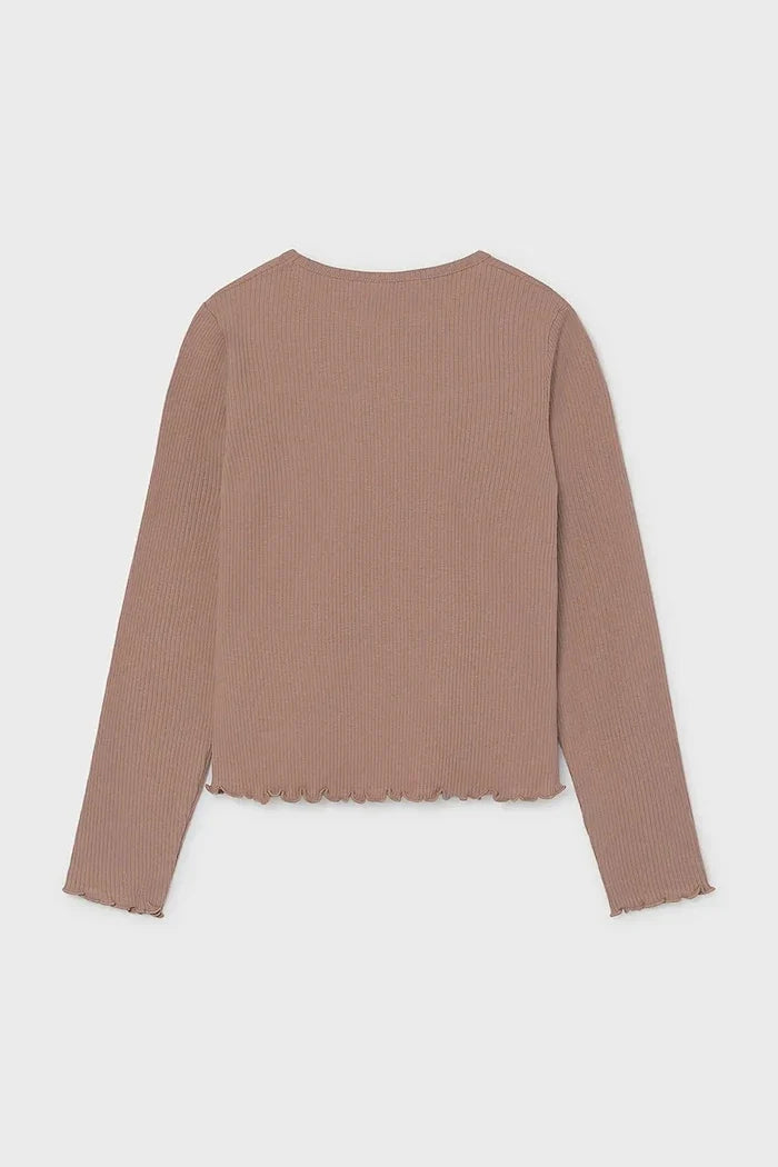 Blusa Mayoral de manga larga de algodón y elastano para niños