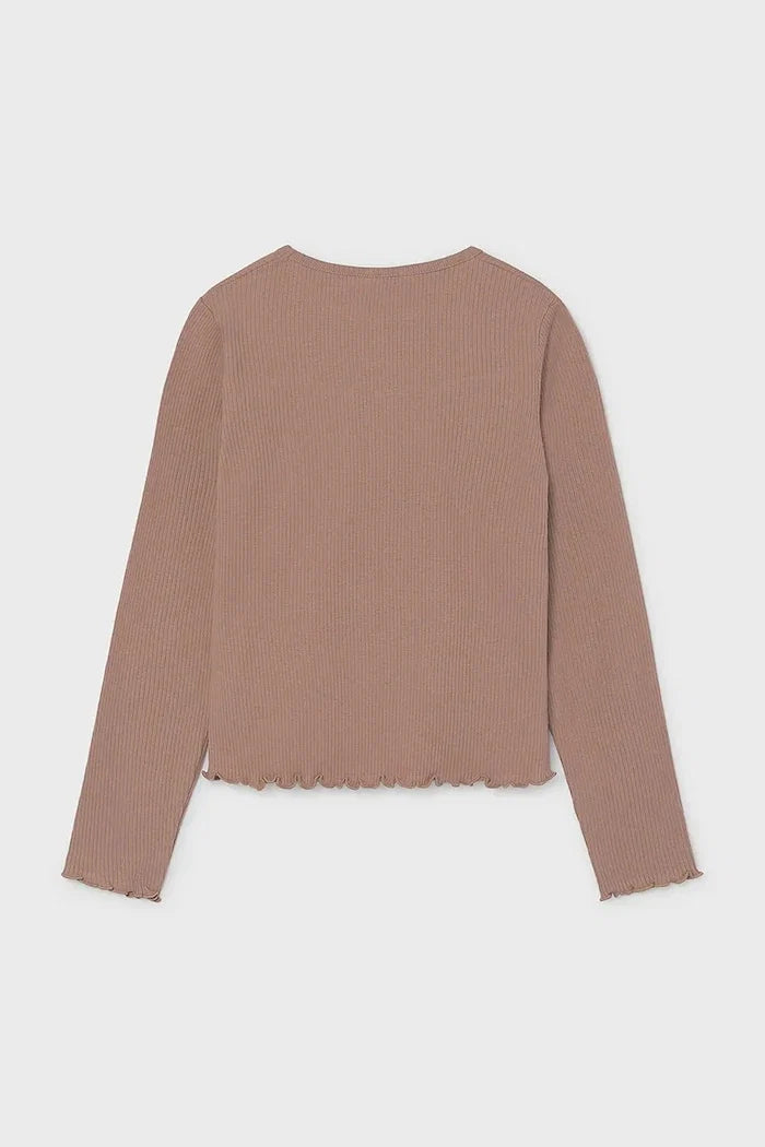 Blusa Mayoral de manga larga de algodón y elastano para niños