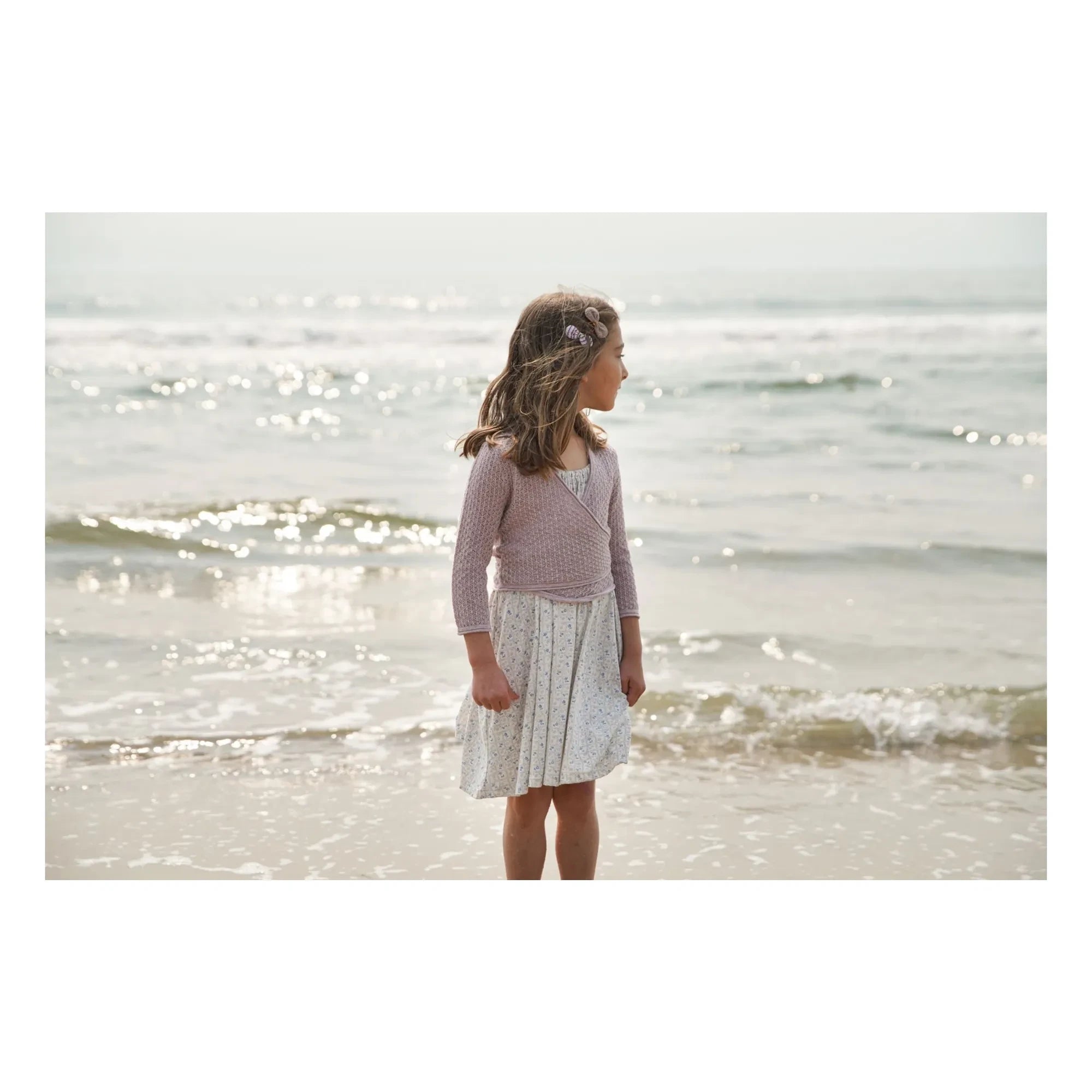 Soor Ploom - Loop Fleurie Organik Pamuk Elbise | Ekru