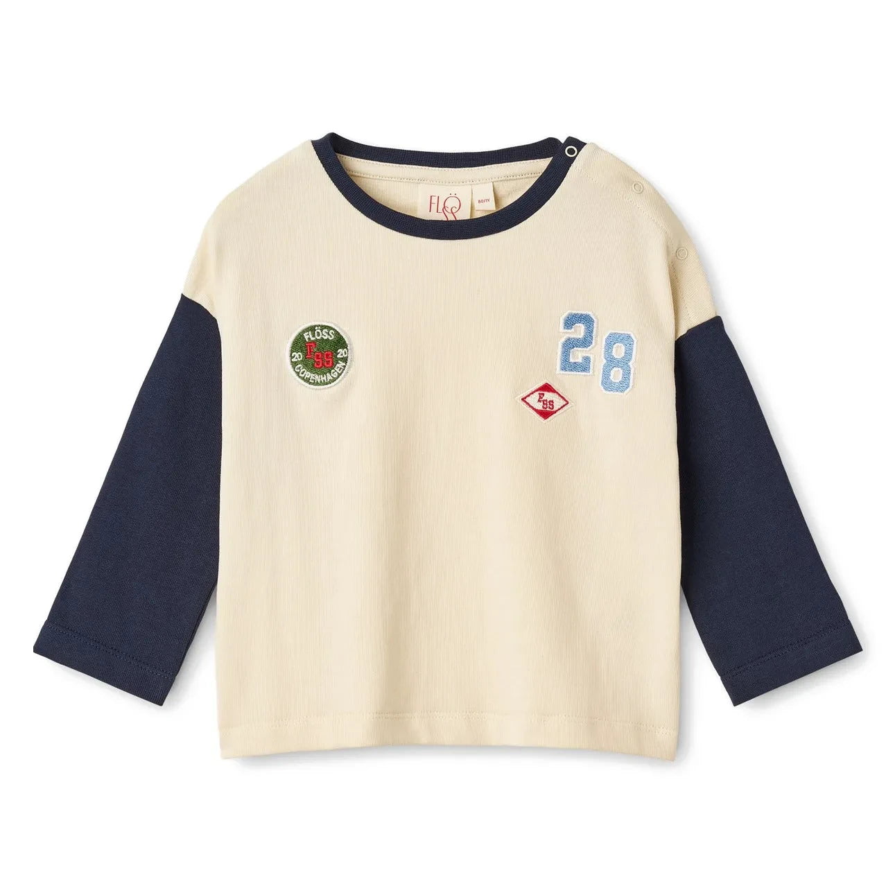 Flöss - Camiseta de Parches Eskil | Crema