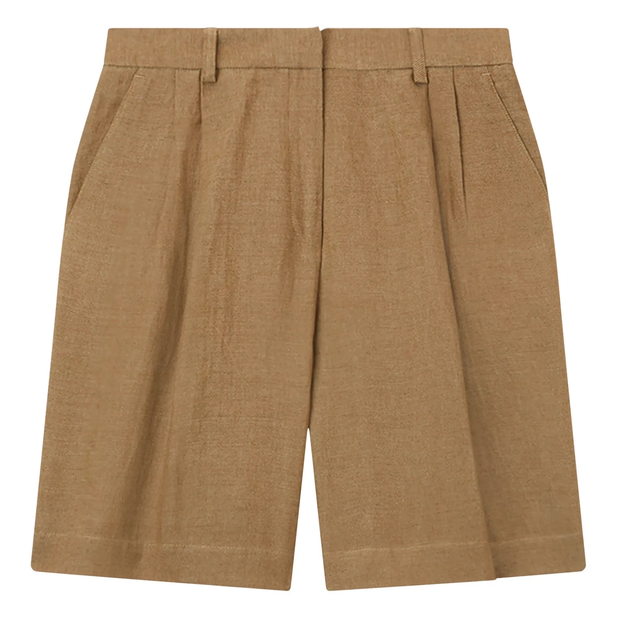 Pomandère - Linen and cotton Bermuda shorts | Taupe brown