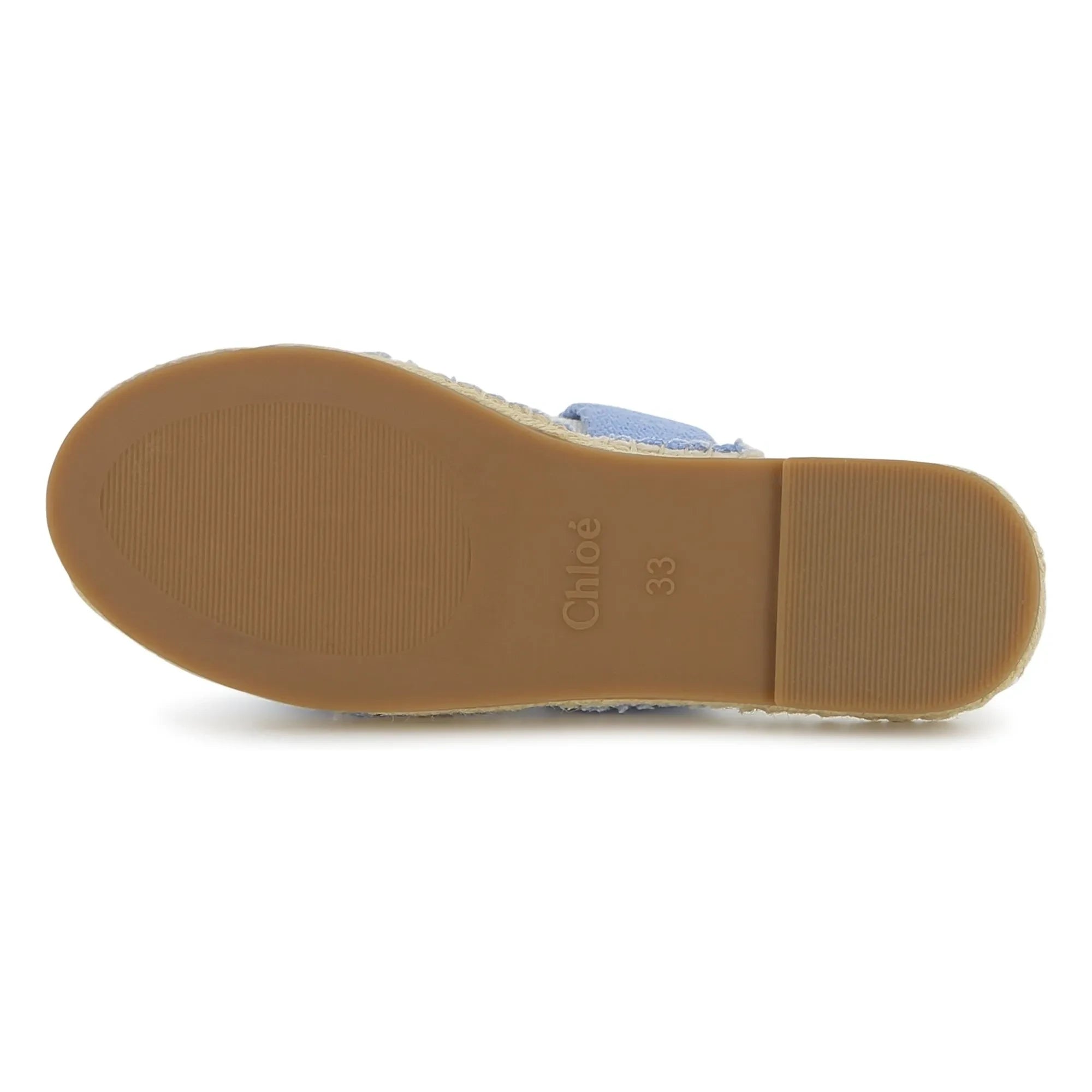Chloé - Logo Denim sandaletler | Mavi