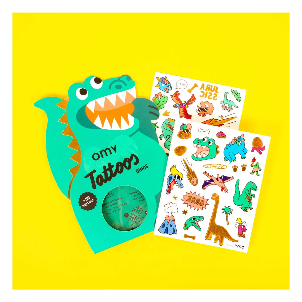 Omy - Geçici dövmeler Dinozorlar | Yeşil
