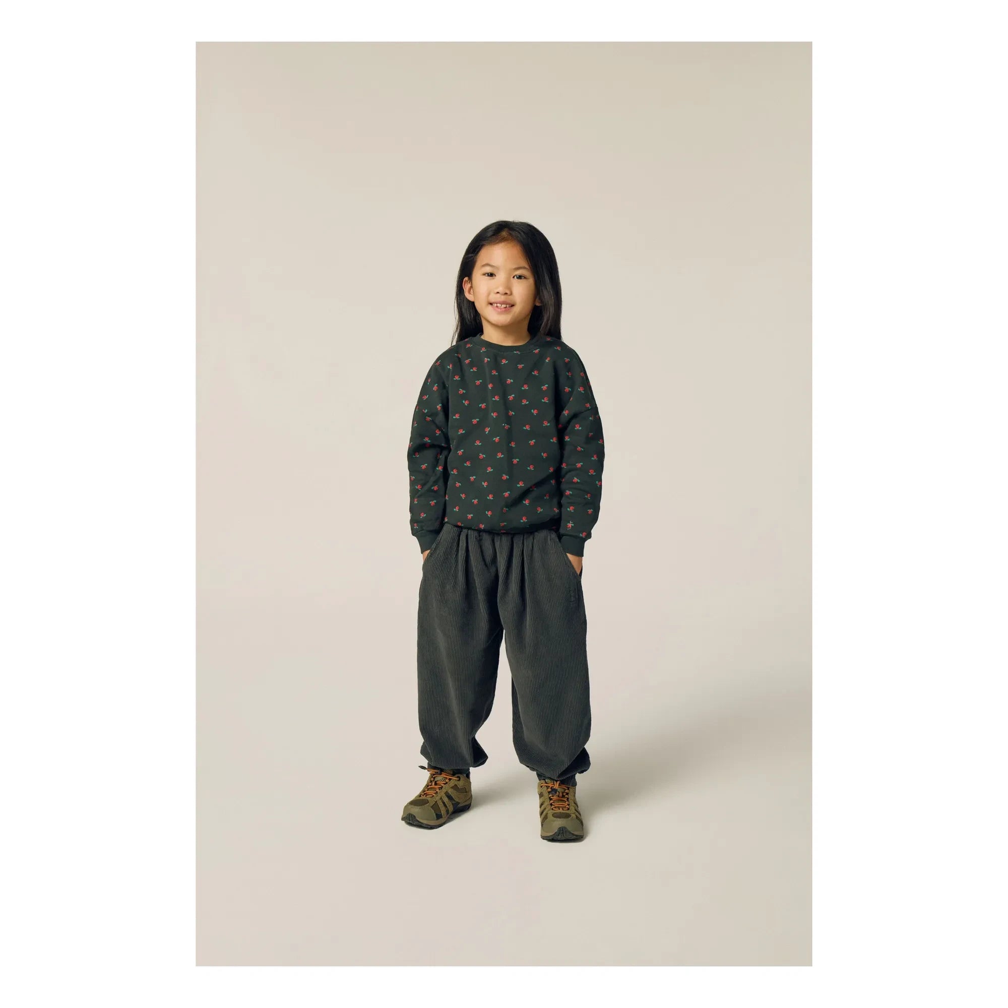 The Campamento - Logo Kadife Pantolon | Kömür grisi