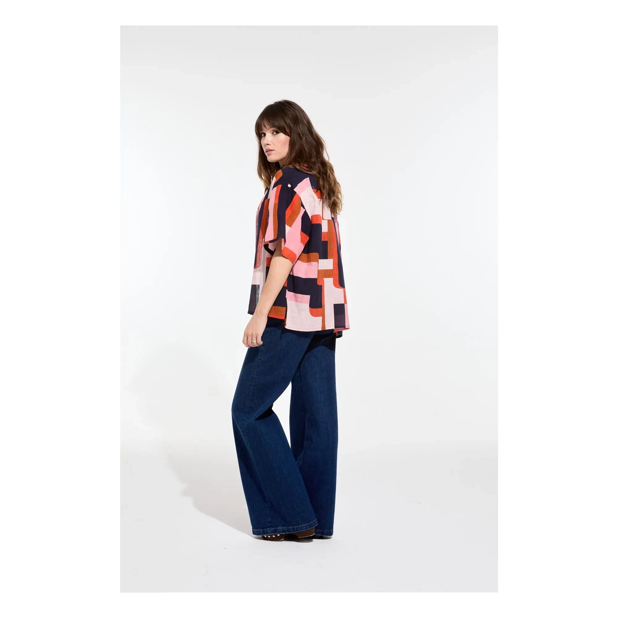 Mapoésie - Andrew Arum Camisa de algodón | Coral