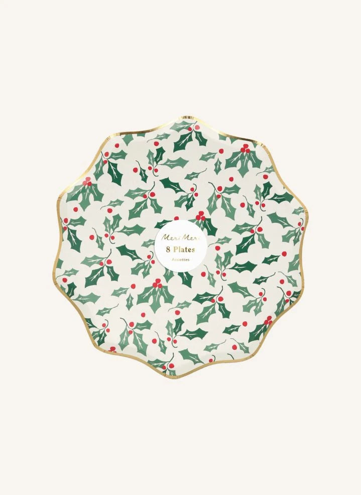 Meri Meri - Holly küçük tabaklar - 8'li set