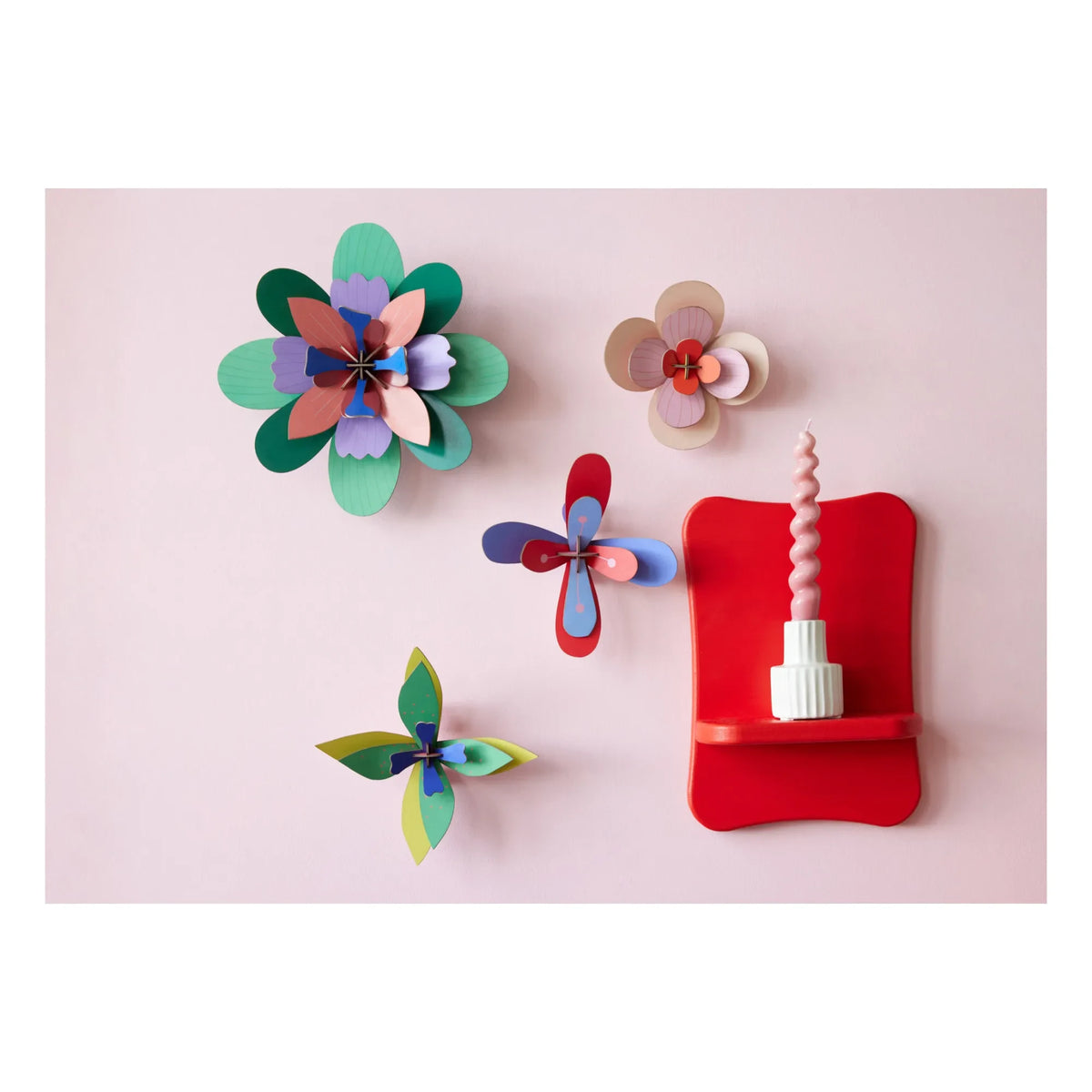 Studio Roof - Decoración de pared de flor de almizcle - Set de 3