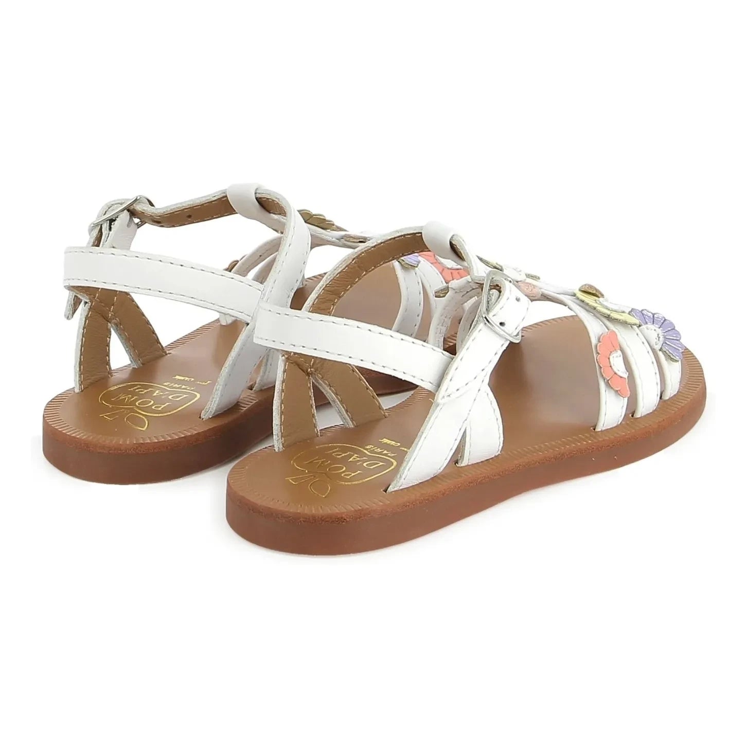 Pom d'Api - Plagette Multi Daisy Sandalen | Weiß