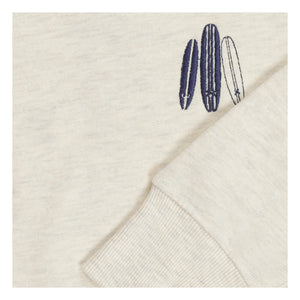 Tumble N'Dry - Oversize Seashore Bio-Baumwoll Sweatshirt | Heather white