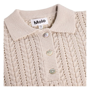 Molo - Gretel Bio-Baumwoll-Strick-Poloshirt | Beige