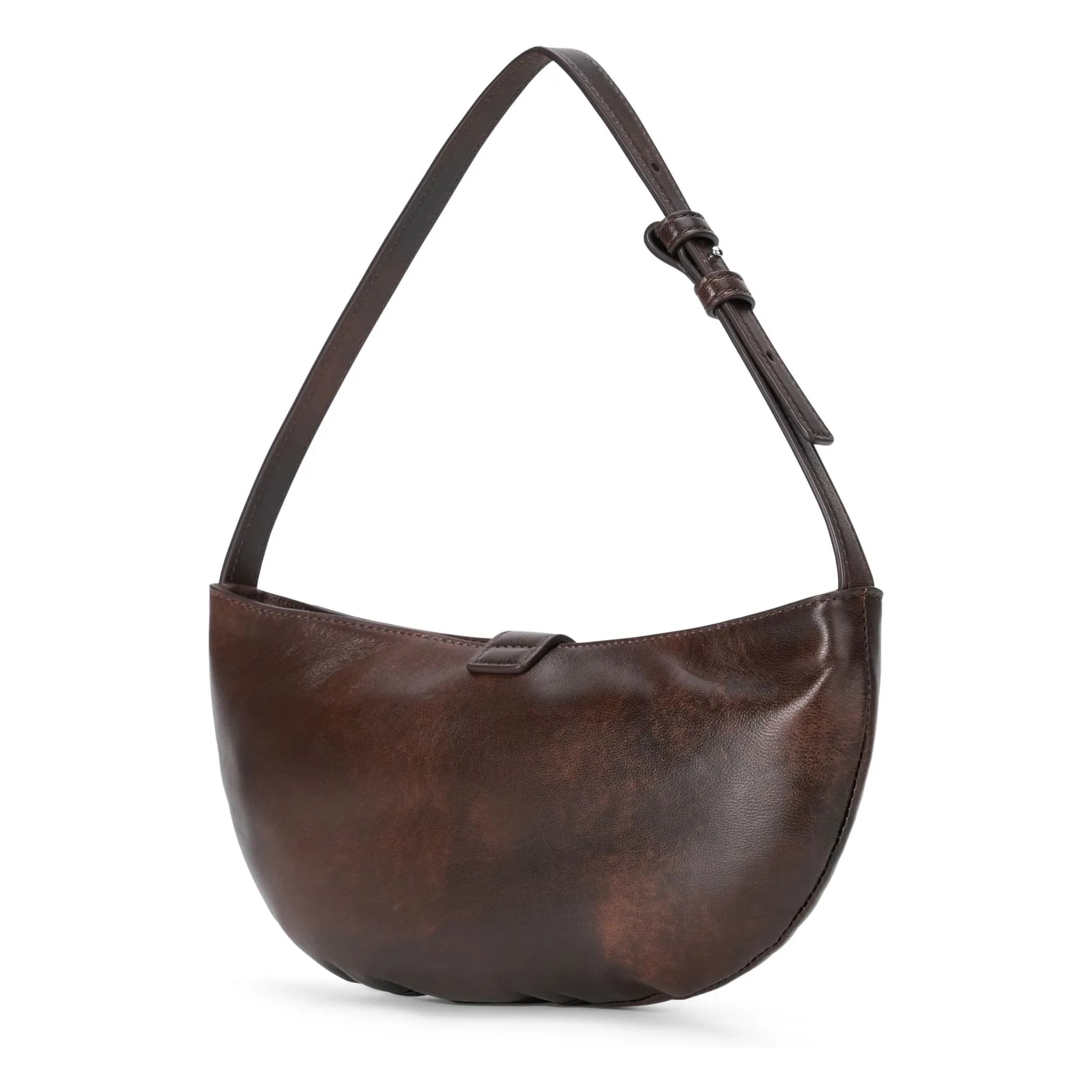 Staud - Bolso de cuero Harlow Crescent | Café