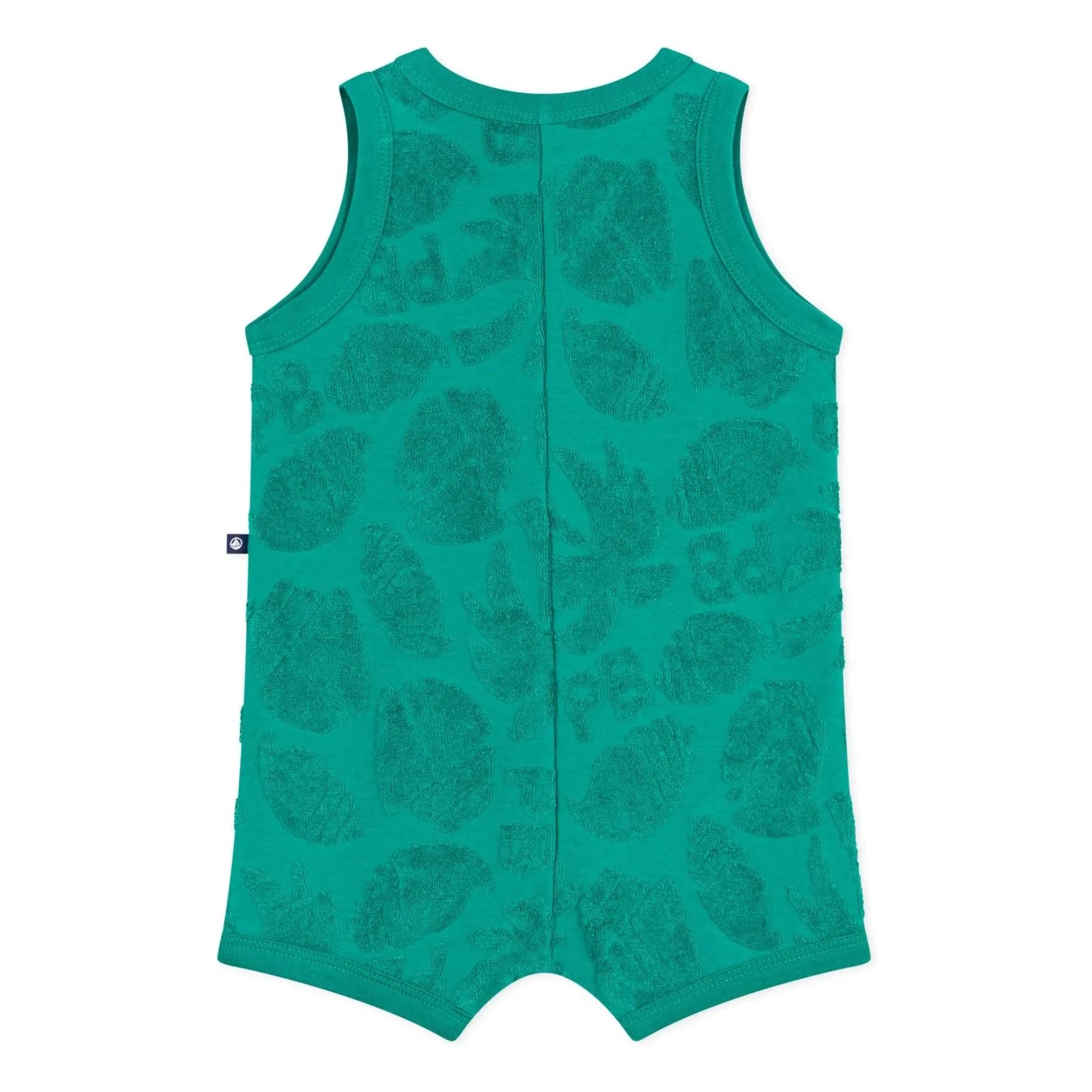 Petit Bateau - Mono de toalla de palma de algodón orgánico | Verde
