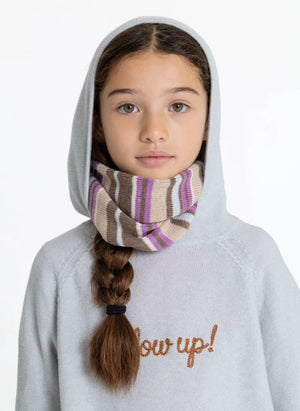 Smallable Kid - Ninon Çizgili Yün Atkı | Pembe