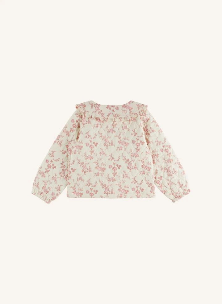 Emile et Ida - Organik Pamuklu Fleurie Kapitone Ceket | Ekru