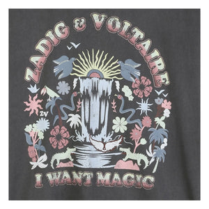 Zadig & Voltaire - I Want Magic Oversize Tişört | Koyu Gri