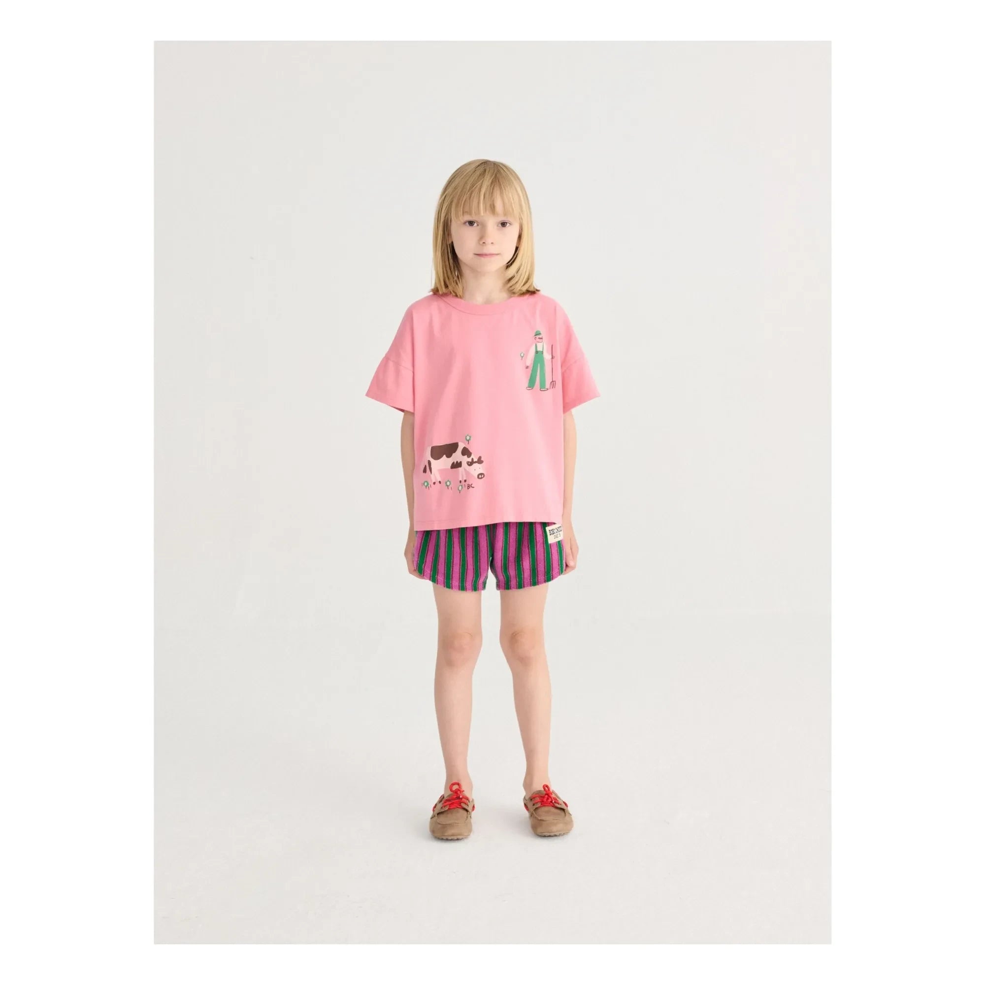 Bobo Choses - Farm T-Shirt Bio-Baumwolle | Rosa
