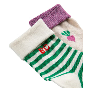 Bobo Choses - 2 Paar Bio-Baumwoll-Rübensocken | Lila