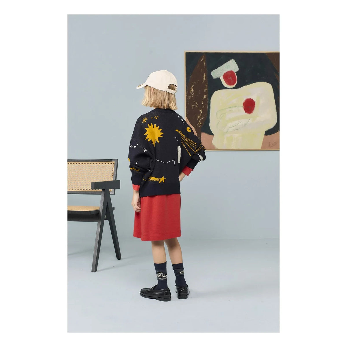 The Animals Observatory - Racoon Etoiles Strickjacke | Dunkelblau