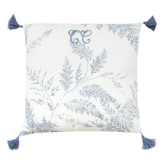 Tartine et Chocolat - Leaf Patterned Pillow | Navy