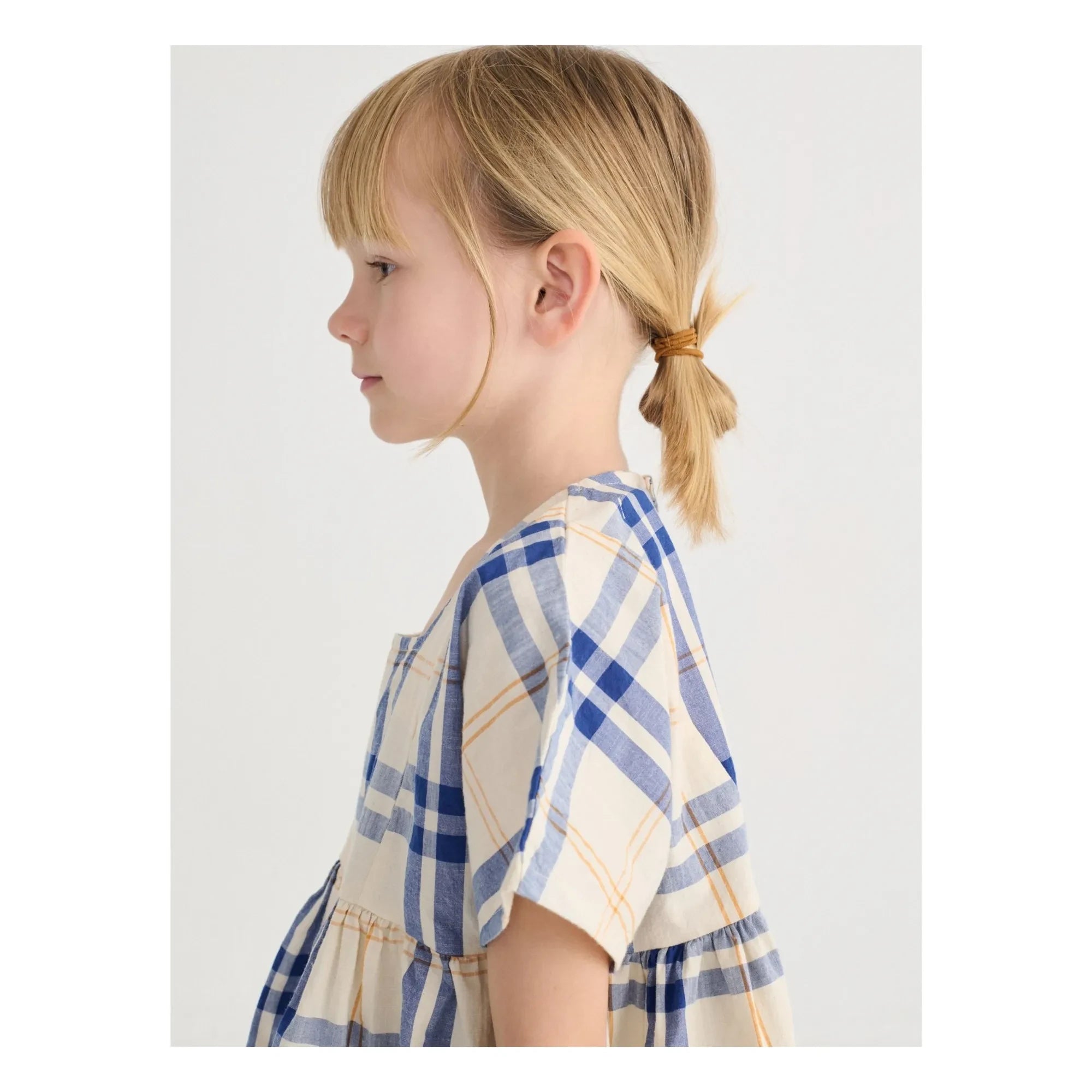 Bobo Choses - Tartan Bio-Baumwollkleid | Ecru