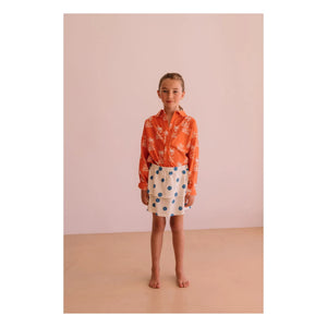 We Are Kids - Organik pamuklu puantiyeli lila etek | Beyaz