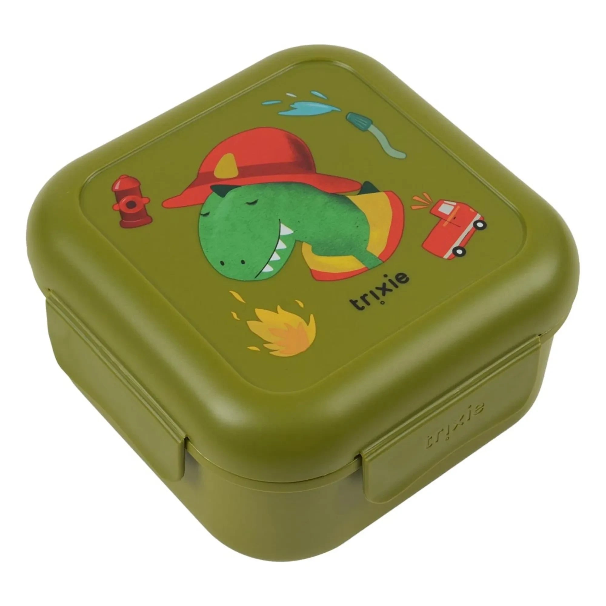 Trixie - Snack Box Clips Firefighter Mr. Dino | Green
