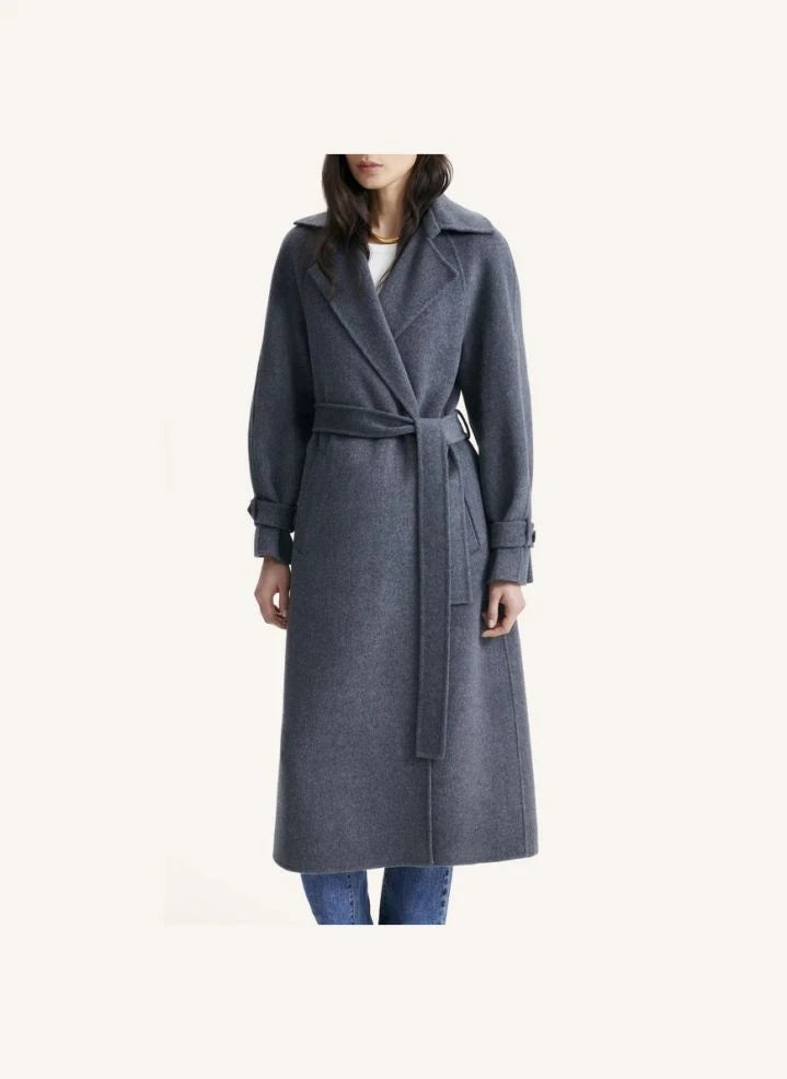 Vanessa Bruno - Cappotto in lana Faro | Grigio antracite maculato