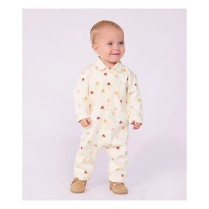 Petit Bateau - Mono Corazones | Crudo