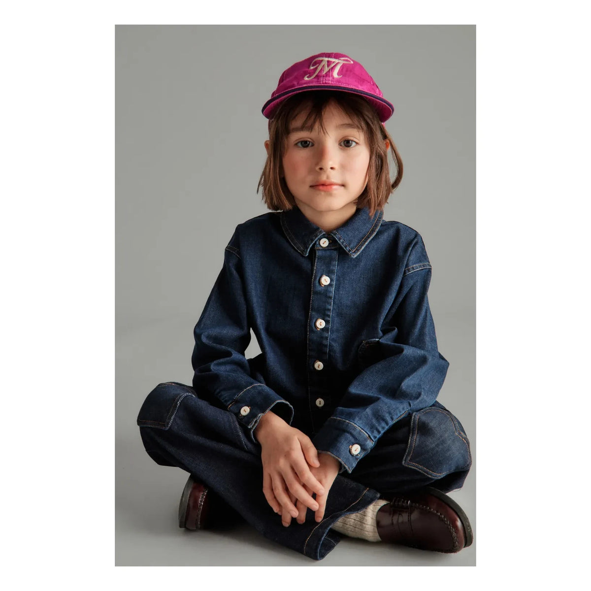 Mipounet - Camisa vaquera Love | Azul oscuro
