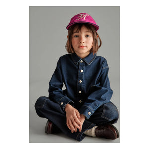 Mipounet - Camisa vaquera Love | Azul oscuro