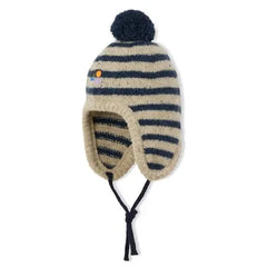 Arsène et Les Pipelettes - Striped Wool Hat | Navy
