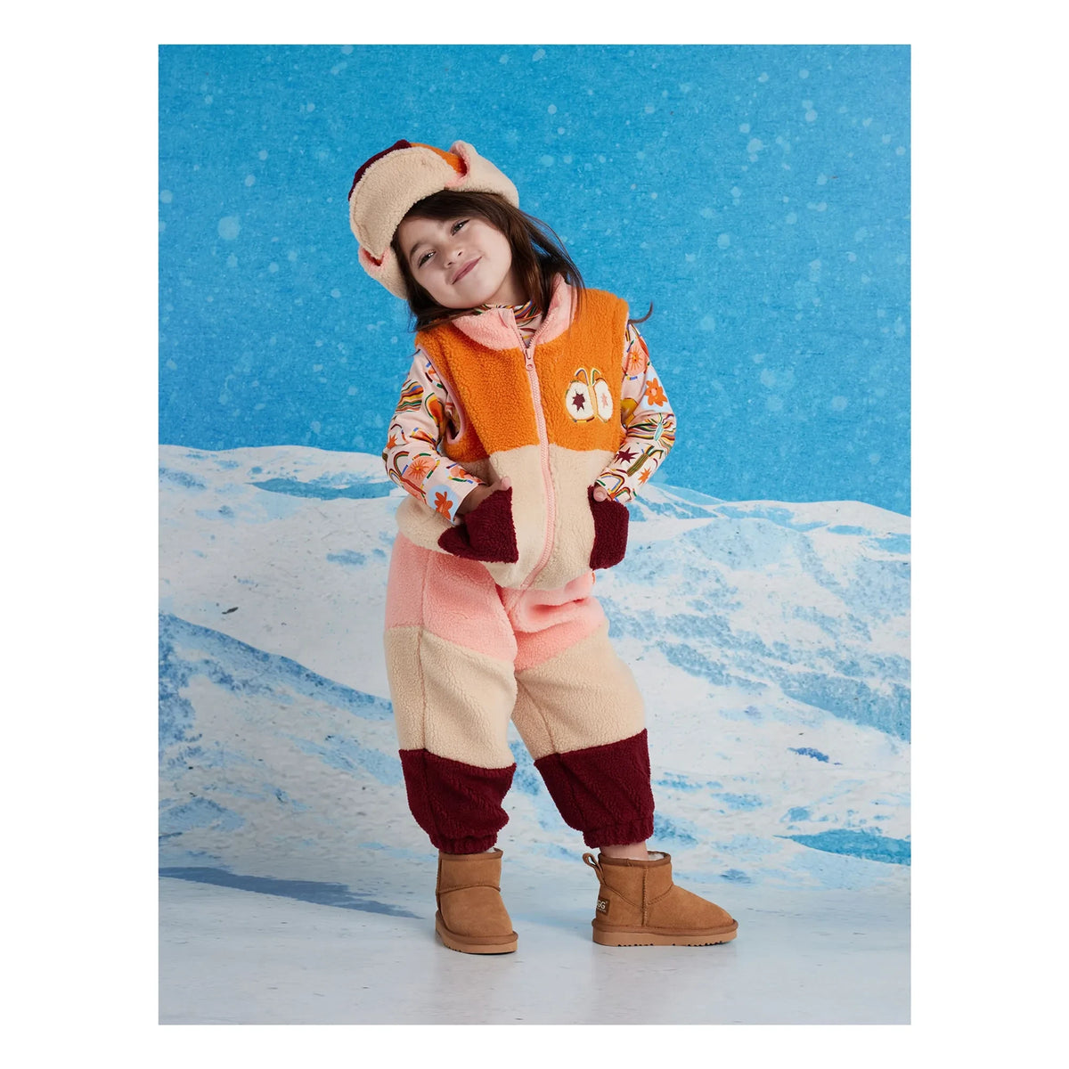 Halcyon Nights - Jogger im Sherpa-Stil | Blassrosa