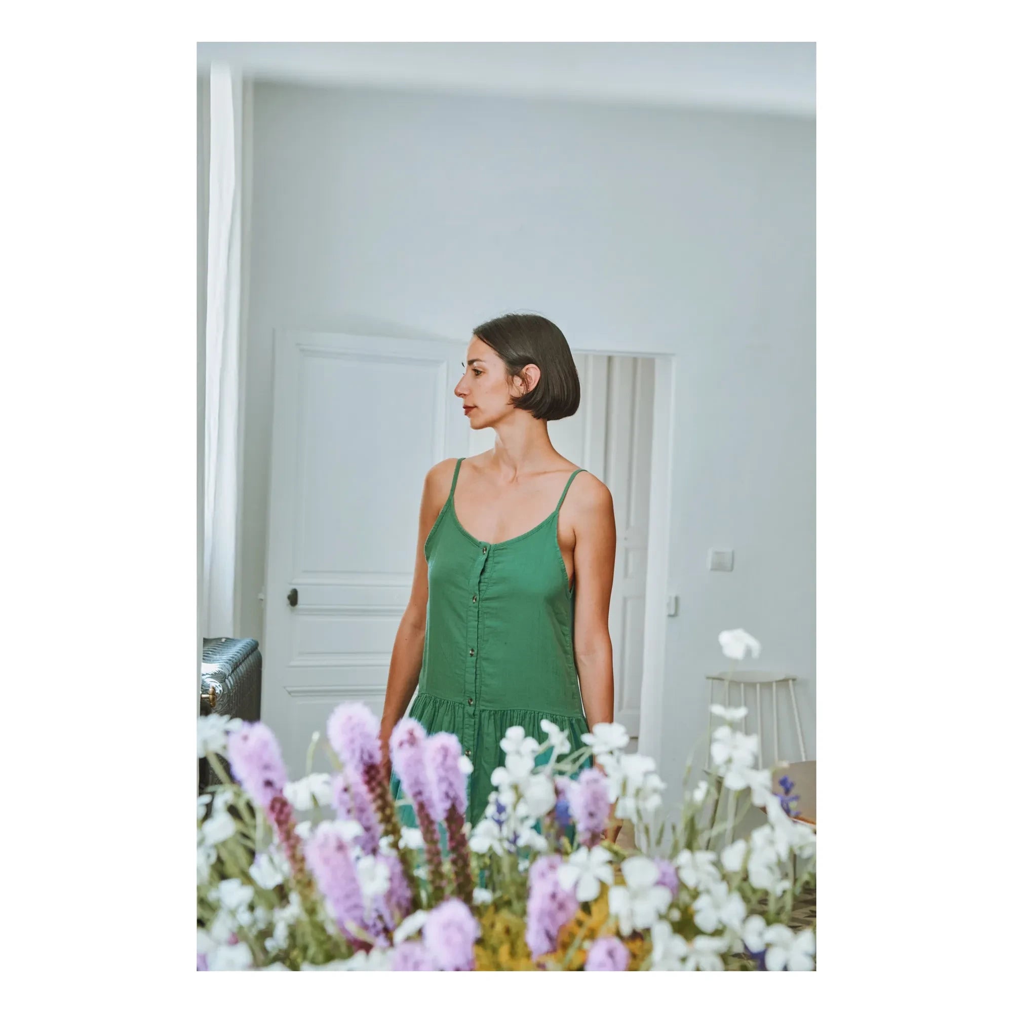 Poudre Organic - Celosie Kleid | Waldgrün