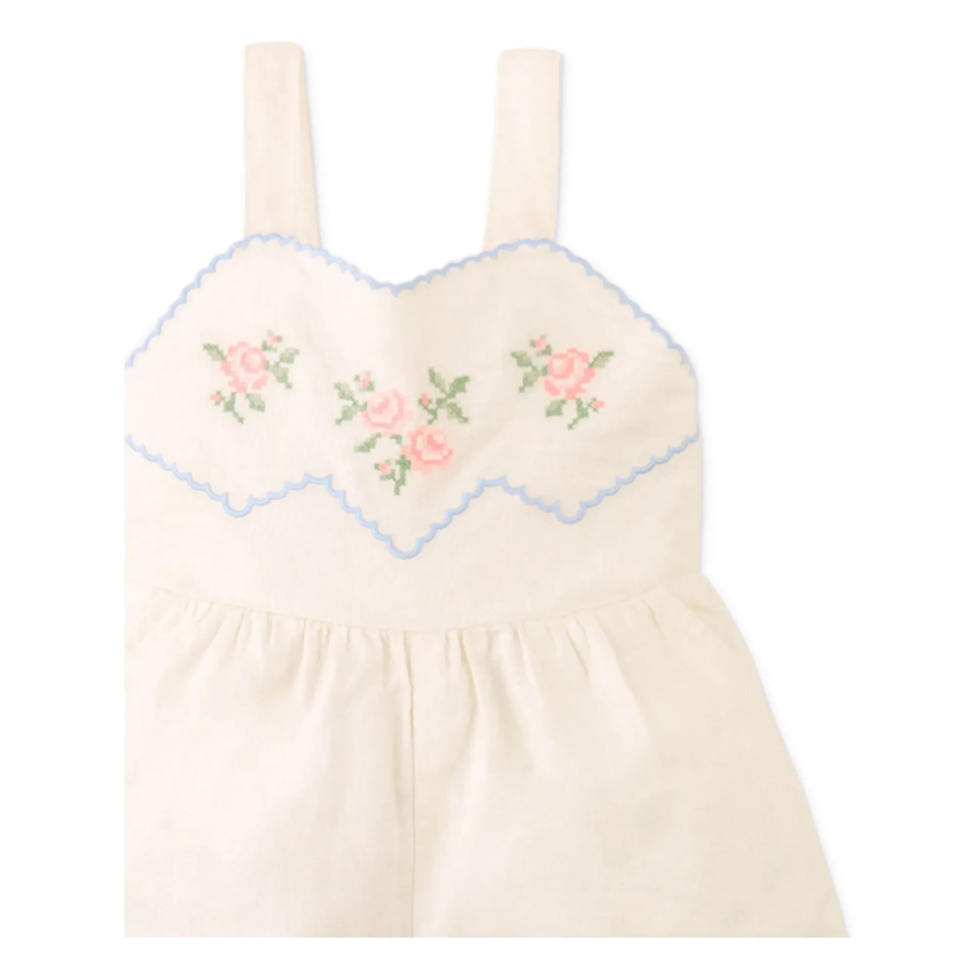 Gingersnaps - Leinen-Genny-Jumpsuit mit Stickerei | Ecru