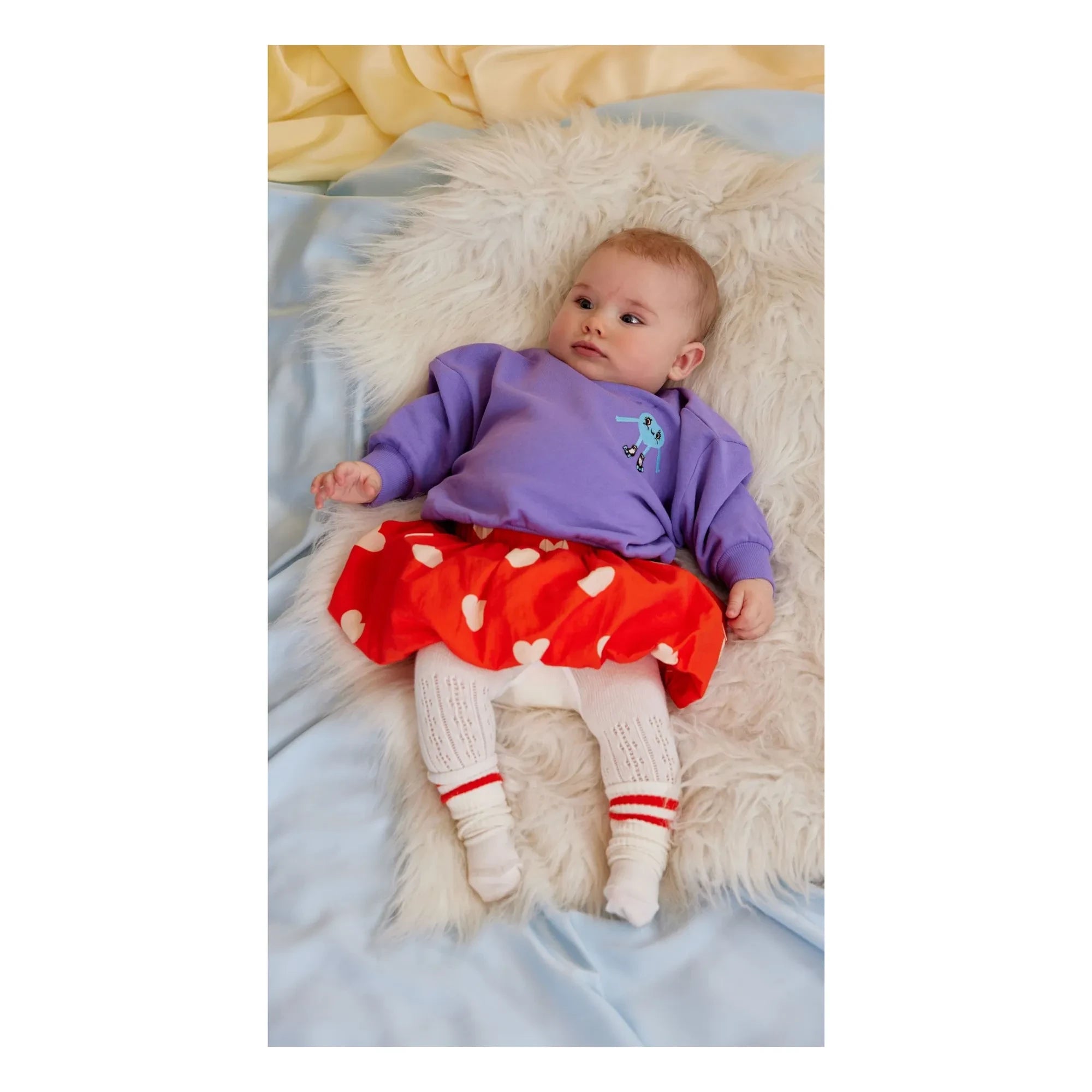 Mini Rodini – Ballonrock Herzen Bio-Baumwolle | Rot