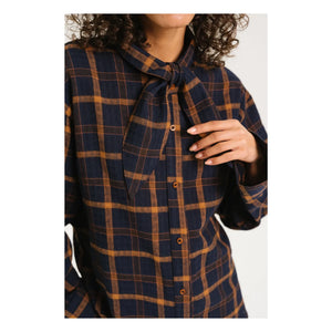Sacrécoeur - Charlie scarf shirt | Marineblau
