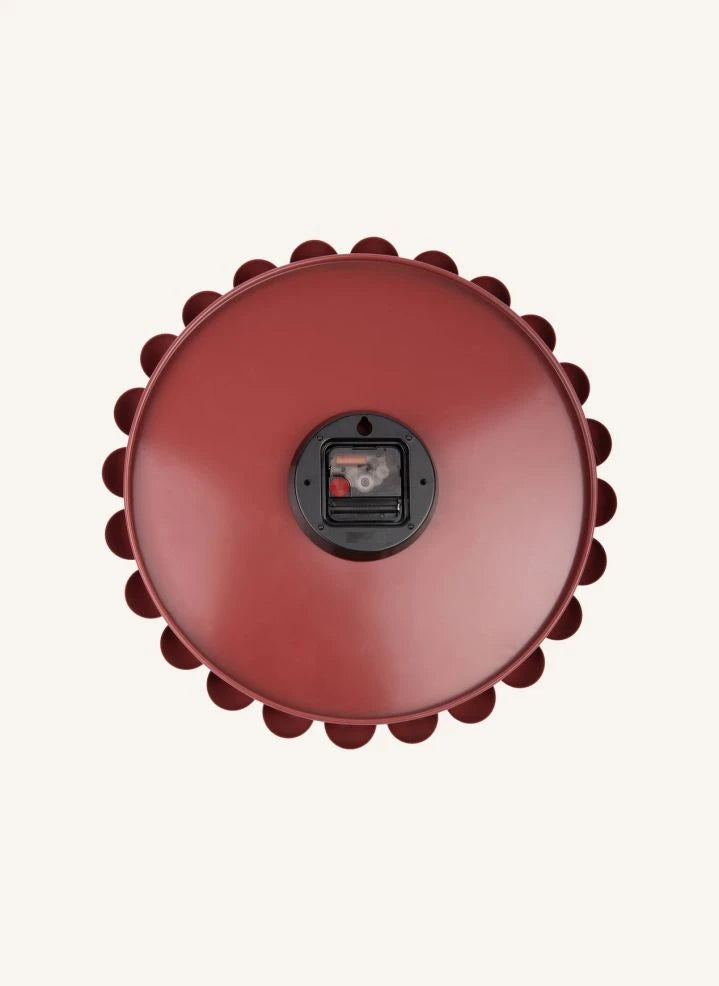 Present Time - Cadiz Dotty Wanduhr | Bordeaux