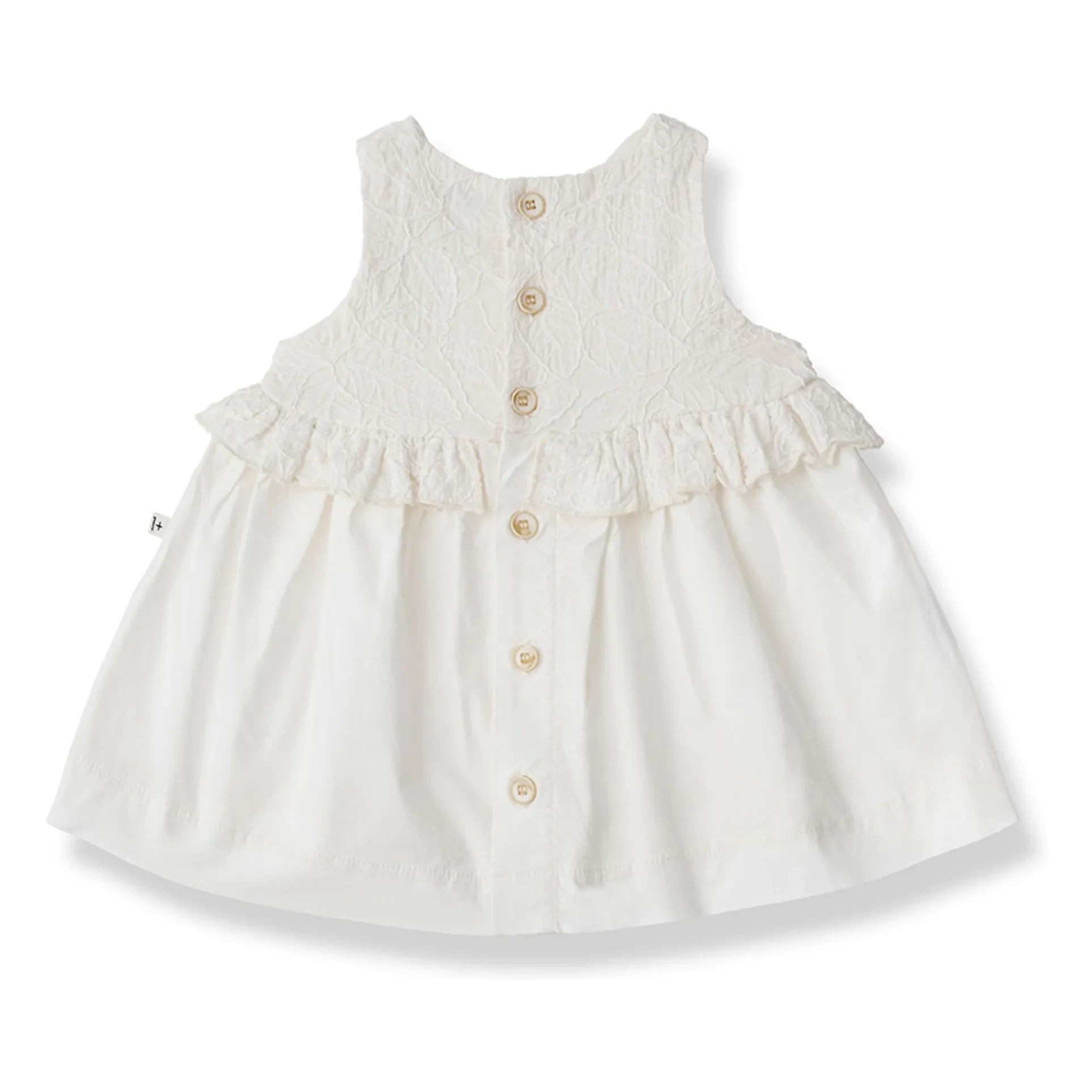 1+ in the family - Cadaques Besticktes Kleid | Weiß