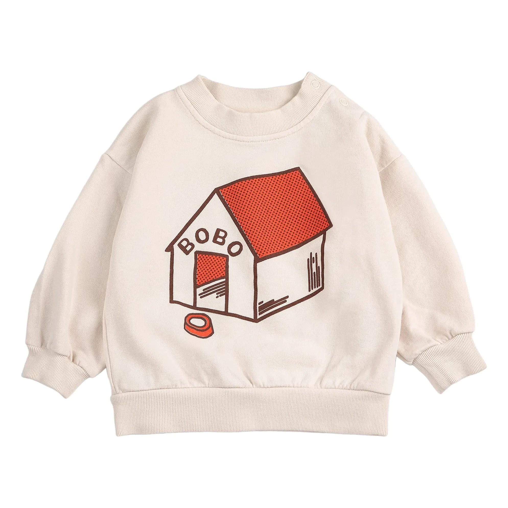 Bobo Choses - Bebek Organik Pamuk Sweatshirt | Ekru
