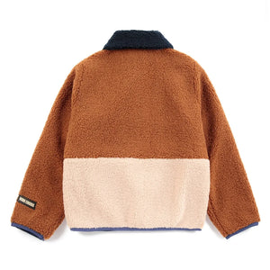 Bobo Choses - Chaqueta sherpa reversible de fibras recicladas | Azul marino
