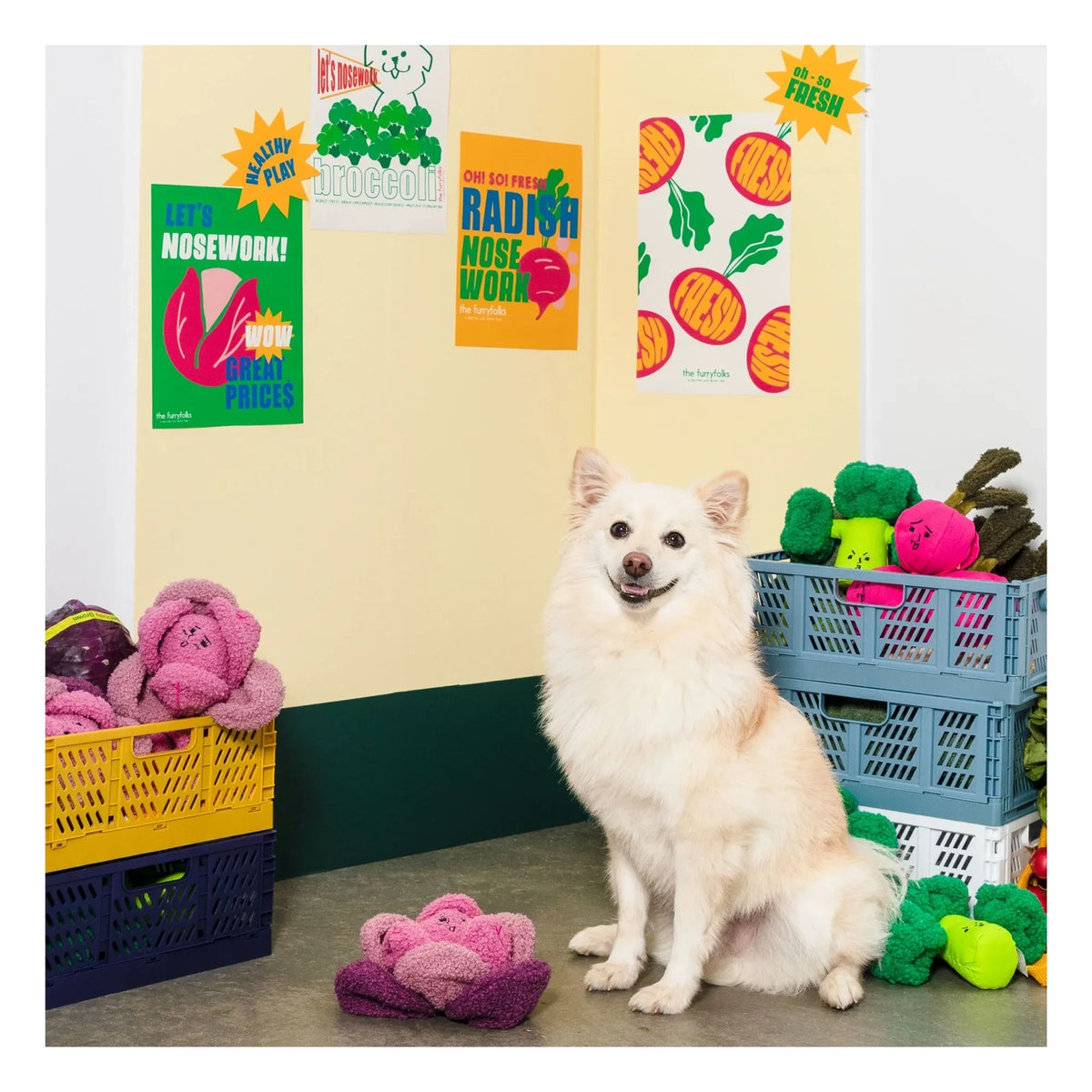The Furry Folks - Red Cabbage Chew Toy | Pink