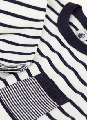 Petit Bateau - Organik pamuk | Beyaz Sailor's cep T-shirt