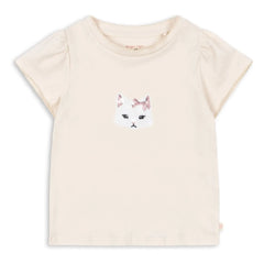Konges Sløjd - Famo Cat Bio-Baumwoll T-Shirt | Beige