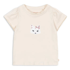 Konges Sløjd - Famo Cat Bio-Baumwoll T-Shirt | Beige