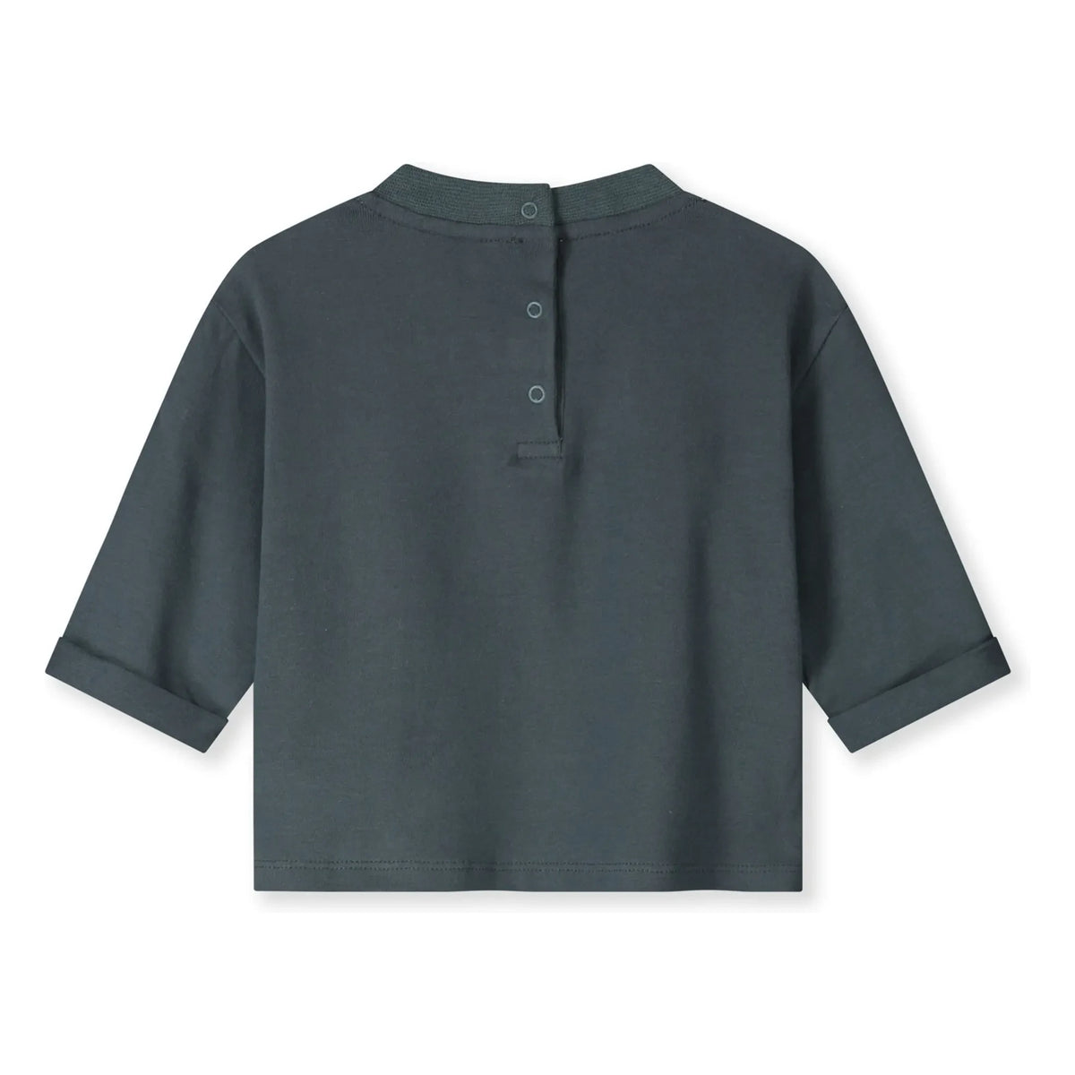 Gray Label - Organik pamuklu T-shirt | Gri mavi