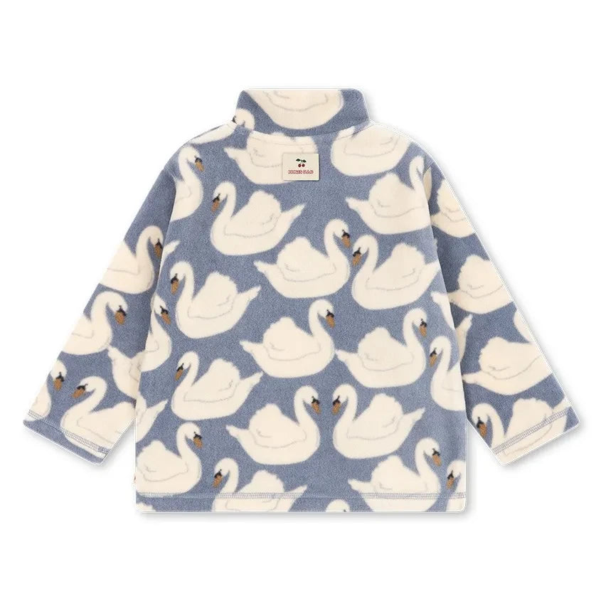 Konges Sløjd - Sweat Fleece Tavi Swans aus recycelten Fasern | Lavendel