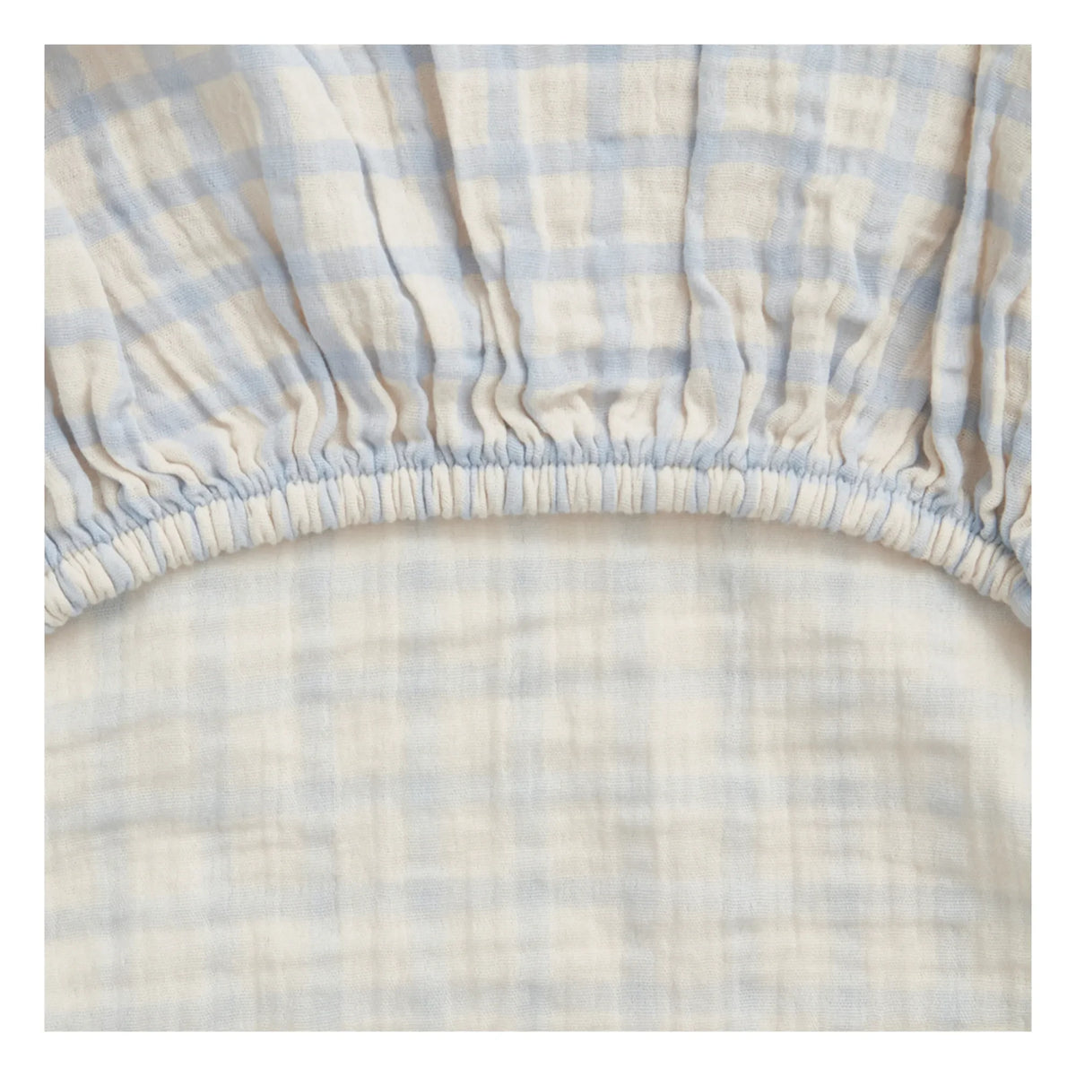 garbo&friends - Gingham Sky Changing Mat Cover | Light Blue
